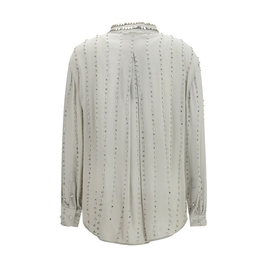 Gray Viscose Pattern Shirt