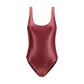 Bordeaux Polyamide One-Piece Swimsuit