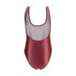 Bordeaux Polyamide One-Piece Swimsuit