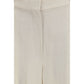 Beige Viscose Casual Pants