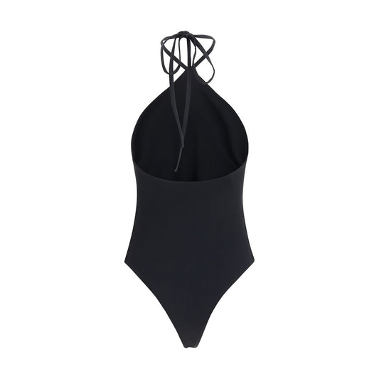 Black Polyamide One-Piece Swimsuit