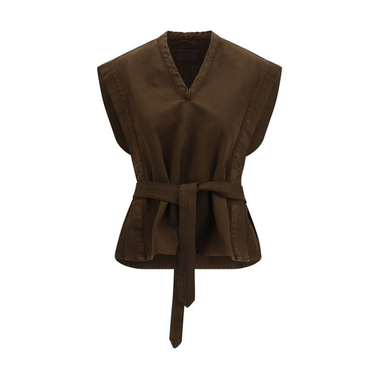 Brown Cotton Blouse