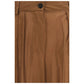 Brown Polyester Casual Pants