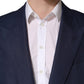Blue Single Breasted 2 Button Suit Jacket