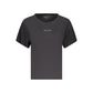 Black Cotton Women T-Shirt