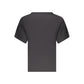 Black Cotton Women T-Shirt