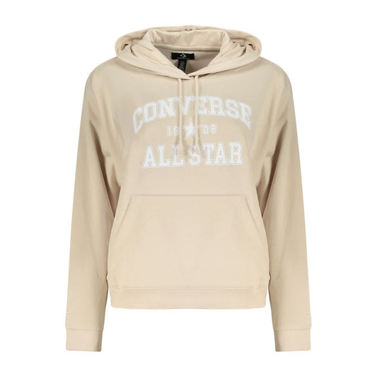 Beige Cotton Women's Hoodie