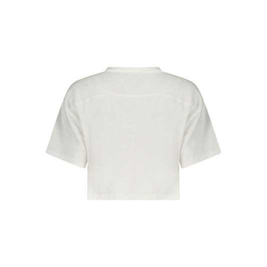 White Cotton Womens T-Shirt