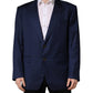 Blue Single Breasted 2 Button Suit Jacket