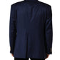Blue Single Breasted 2 Button Suit Jacket