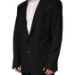 Black Single Breasted 2 Button Suit Jacket
