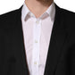 Black Single Breasted 2 Button Suit Jacket