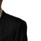 Black Single Breasted 2 Button Suit Jacket