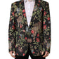 Multicolor Floral Leopard 1 Button Men Suit Jacket