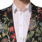 Multicolor Floral Leopard 1 Button Men Suit Jacket