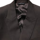 Dark Violet Wool Double Breasted Suit Jacket