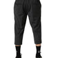 Dark Gray Wool Cropped Chino Trouser Pants