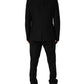 Black Wool Silk Saxophone Slim Fit 3Pc Suit