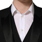 Black Wool Silk Saxophone Slim Fit 3Pc Suit