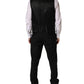 Black Wool Silk Saxophone Slim Fit 3Pc Suit