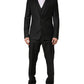 Black Wool Slim Fit Formal 3 Piece Men Suit