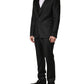 Black Wool Slim Fit Formal 3 Piece Men Suit