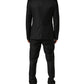 Black Wool Slim Fit Formal 3 Piece Men Suit