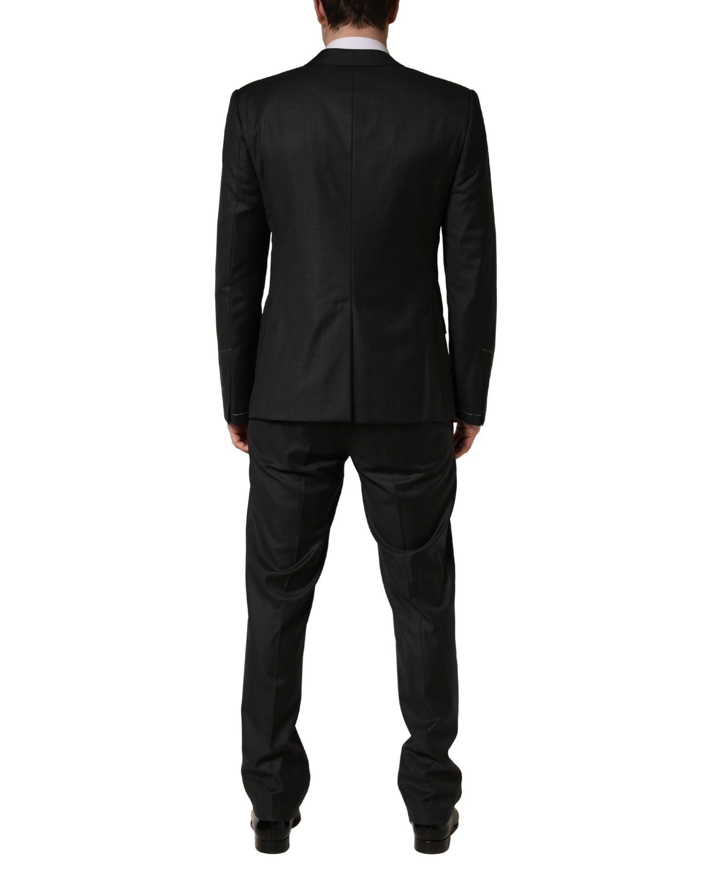 Black Wool Slim Fit Formal 3 Piece Men Suit