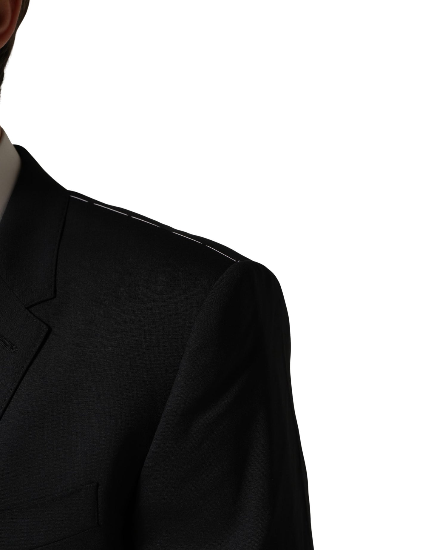 Black Wool Slim Fit Formal 3 Piece Men Suit
