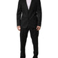 Black Wool 2 Buttons Formal 2 Piece Suit