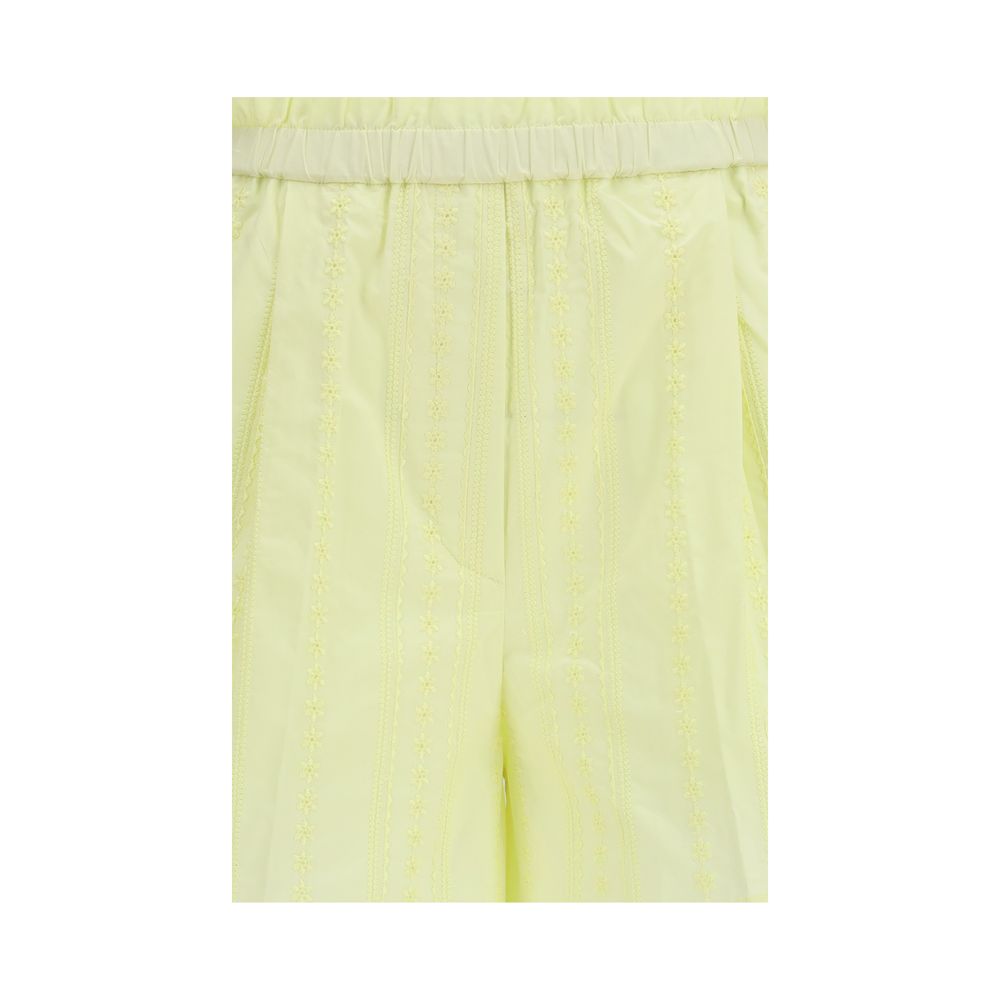Bicolor Cotton Bermuda Shorts