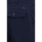 Blue Cotton Chino Pants