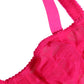 Pink Lace Mesh Underwire Balconnet Bra Underwear