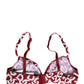 Red Logo Monogram Cotton Soft Cup Bra Underwear