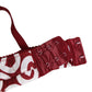Red Logo Monogram Cotton Soft Cup Bra Underwear