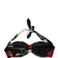 Black Floral Padded Halter Bikini Top Swimwear