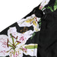 Black Lily Print Nylon Bottom Beachwear Swimwear