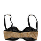 Gold Semi-Pad Underwire Balconette Bra Underwear