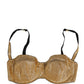 Gold Semi-Pad Underwire Balconette Bra Underwear