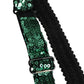 Green Sequined Nyon Balconnet Bra Underwear