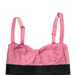 Pink Semi-Pad Underwire Balconette Bra Underwear