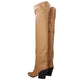 Beige Leather Ankle Boots