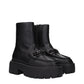 Black Leather Ankle Boots