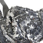 Silver Sequined Nyon Balconnet Bra Underwear
