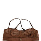Brown DG Logo Nylon Mesh Balconette Bra Underwear