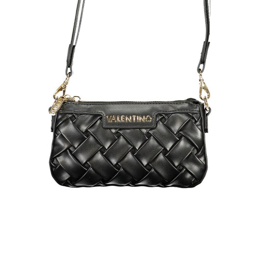 Nero Poliuretano Women's Handbag with Adjustable Shoulder Strap