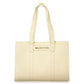 Beige Polyurethane Womens Bag