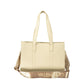Beige Polyurethane Womens Bag