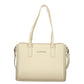 Beige Poliuretano Women's Bag with Adjustable Strap and Pockets