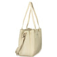 Beige Poliuretano Women's Bag with Adjustable Strap and Pockets